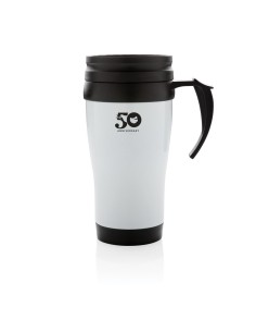 Vaso de acero inoxidable Portsmouth doble capa, interior PP, con asa y base suave de ABS 350ml PERSONALIZABLE 2