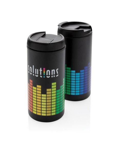 Vaso de acero inoxidable Nanjing doble capa, interior PP, diseño minimalista 300ml PERSONALIZABLE