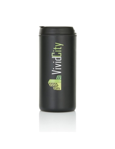 Vaso de acero inoxidable Nanjing doble capa, interior PP, diseño minimalista 300ml PERSONALIZABLE