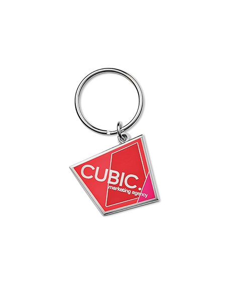 Llavero metálico Chester con forma variable acabado liso pulido PERSONALIZABLE