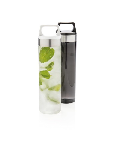 Botella agua reutilizable tritán Plymouth boca ancha con asa en la tapa 650ml PERSONALIZABLE