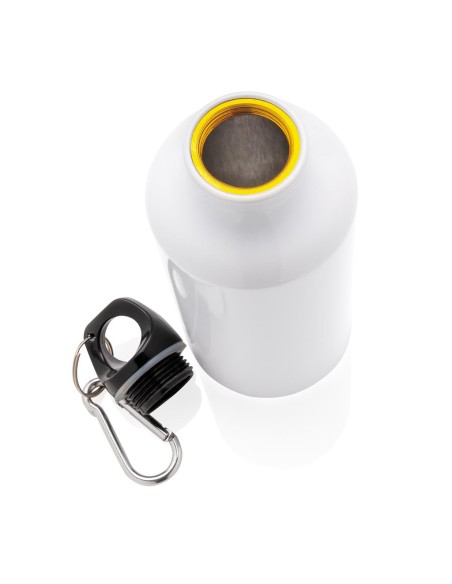 Botella agua de aluminio Kingaroy con mosquetón sin BPA 400ml PERSONALIZABLE