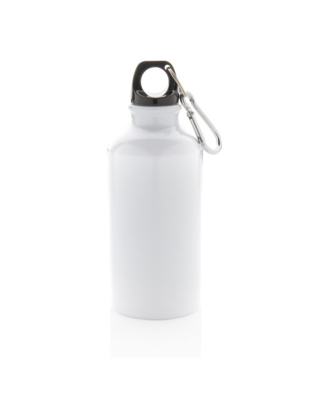 Botella agua de aluminio Kingaroy con mosquetón sin BPA 400ml PERSONALIZABLE