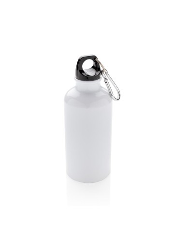 Botella agua de aluminio Kingaroy con mosquetón sin BPA 400ml PERSONALIZABLE