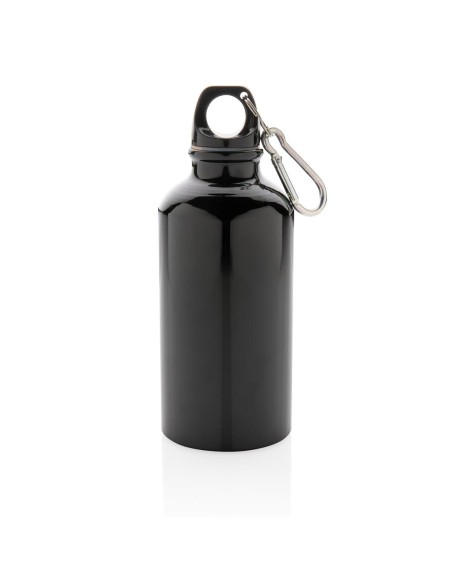 Botella agua de aluminio Kingaroy con mosquetón sin BPA 400ml PERSONALIZABLE