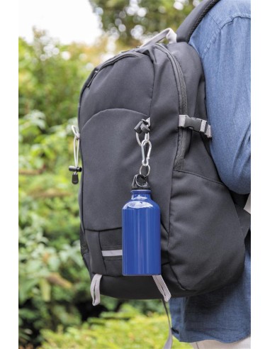 Botella agua de aluminio Kingaroy con mosquetón sin BPA 400ml PERSONALIZABLE