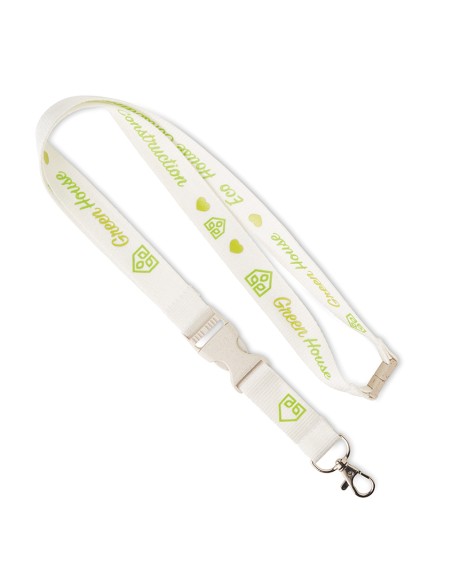 Lanyard de bambú Osijek con mosquetón metálico PERSONALIZABLE