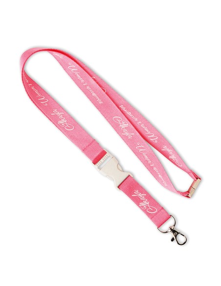 Lanyard de bambú Osijek con mosquetón metálico PERSONALIZABLE