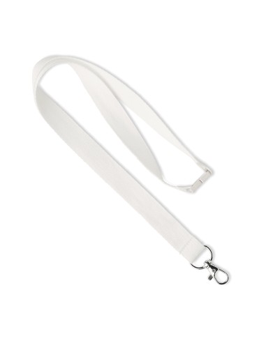 Lanyard de bambú Osijek con mosquetón metálico PERSONALIZABLE