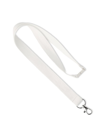 Lanyard de bambú Osijek con mosquetón metálico PERSONALIZABLE