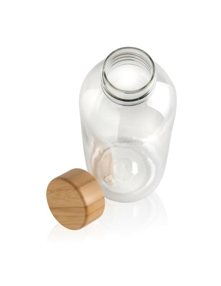Botella agua reutilizable RPET Wollongong sin BPA con tapa bambú 660ml PERSONALIZABLE
