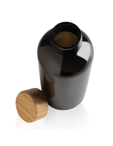 Botella agua reutilizable RPET Wollongong sin BPA con tapa bambú 660ml PERSONALIZABLE