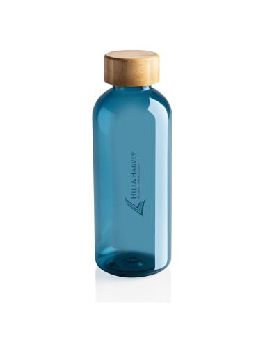 Botella agua reutilizable RPET Wollongong sin BPA con tapa bambú 660ml PERSONALIZABLE