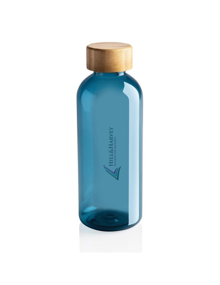 Botella agua reutilizable RPET Wollongong sin BPA con tapa bambú 660ml PERSONALIZABLE