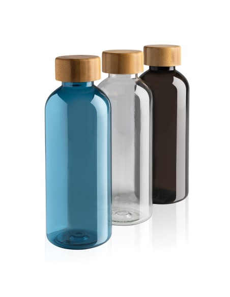Botella agua reutilizable RPET Wollongong sin BPA con tapa bambú 660ml PERSONALIZABLE