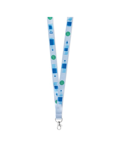 Lanyard de RPET Barnsley especial sublimación con mosquetón metálico PERSONALIZABLE