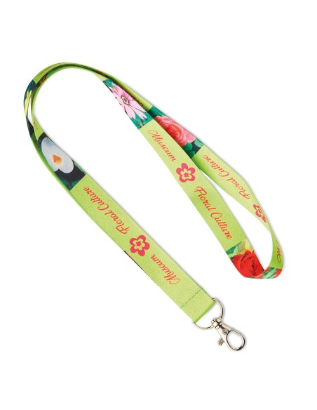 Lanyard de RPET Barnsley especial sublimación con mosquetón metálico PERSONALIZABLE