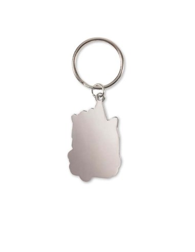 Llavero metálico Napoca con forma variable acabado suave en relieve PERSONALIZABLE