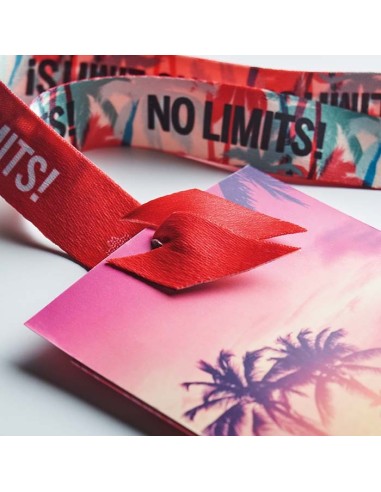 Lanyard de RPET Ostrava especial sublimación sin mosquetón metálico diseño patentado PERSONALIZABLE