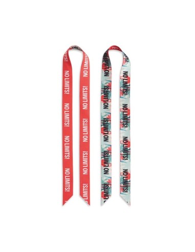 Lanyard de RPET Ostrava especial sublimación sin mosquetón metálico diseño patentado PERSONALIZABLE