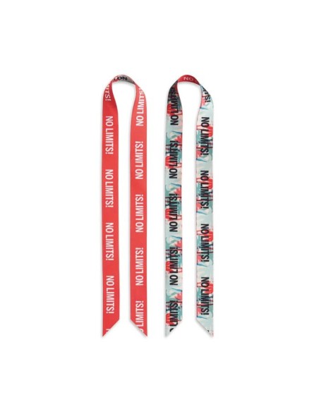 Lanyard de RPET Ostrava especial sublimación sin mosquetón metálico diseño patentado PERSONALIZABLE