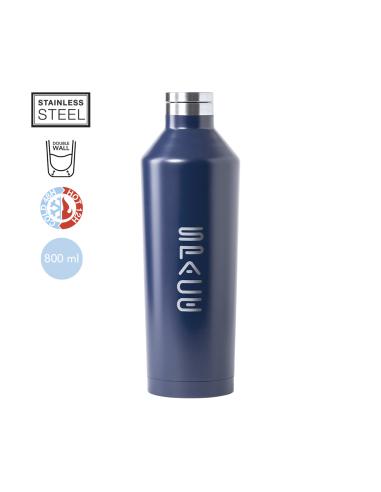 Botella agua de acero inoxidable Rugby doble capa 800ml PERSONALIZABLE