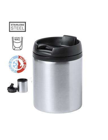 Taza térmica de acero inoxidable Rhondda doble capa sin BPA 160ml PERSONALIZABLE
