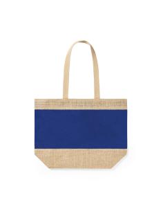 Bolsa Málaga de yute y algodón laminado con asas largas colores PERSONALIZABLE