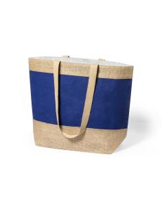 Bolsa Málaga de yute y algodón laminado con asas largas colores PERSONALIZABLE 2