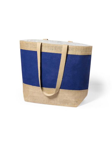 Bolsa Málaga de yute y algodón laminado con asas largas colores PERSONALIZABLE