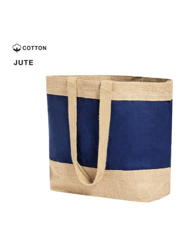Bolsa Málaga de yute y algodón laminado con asas largas colores PERSONALIZABLE