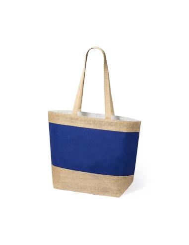 Bolsa Málaga de yute y algodón laminado con asas largas colores PERSONALIZABLE