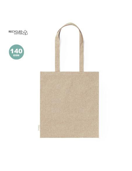 Bolsa de tela Zaragoza algodón reciclado 140g/m2 asas largas colores PERSONALIZABLE