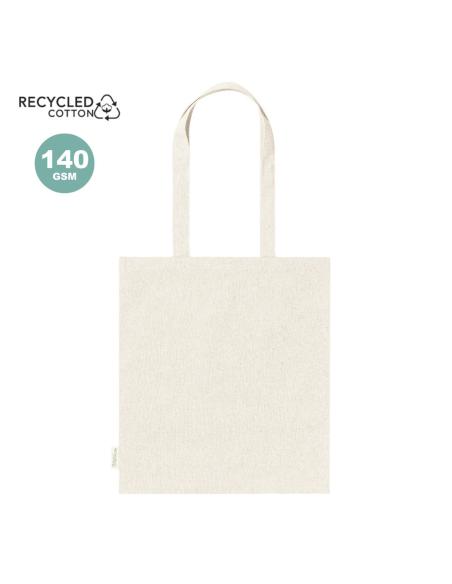 Bolsa de tela Zaragoza algodón reciclado 140g/m2 asas largas colores PERSONALIZABLE