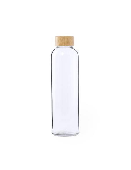 Botella de cristal Girona con tapa de bambú sin BPA 500ml PERSONALIZABLE