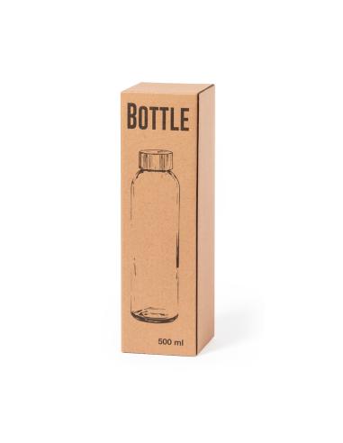 Botella de cristal Girona con tapa de bambú sin BPA 500ml PERSONALIZABLE