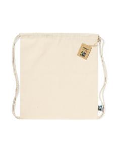 Bolsa de tela Nova algodón con cuerdas 180g/m2 natur Fair Trade PERSONALIZABLE