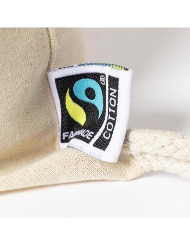 Bolsa de tela Nova algodón con cuerdas 180g/m2 natur Fair Trade PERSONALIZABLE