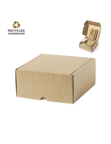 Caja presentación Vigo de cartón reciclado pequeña PERSONALIZABLE