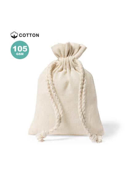 Bolsita de tela Naga algodón pequeña con cordón 105g/m2 natur PERSONALIZABLE