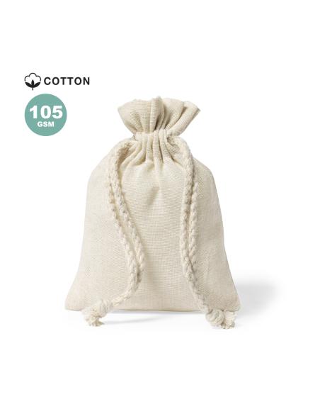 Bolsita de tela Naga algodón pequeña con cordón 105g/m2 natur PERSONALIZABLE