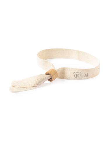 Pulsera de algodón Mali con cierre de seguridad de bambú PERSONALIZABLE