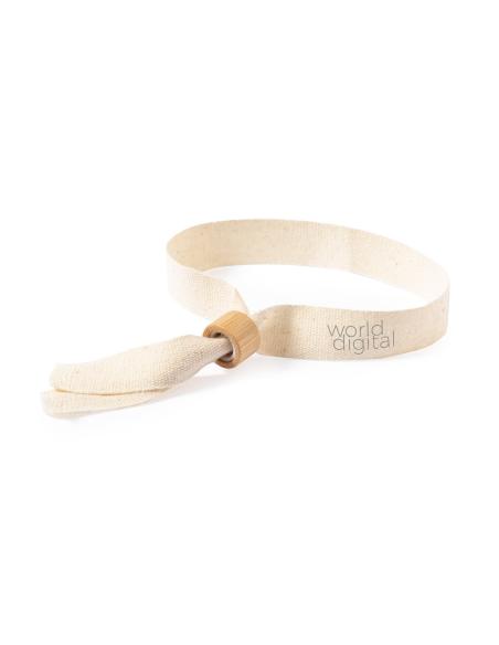 Pulsera de algodón Mali con cierre de seguridad de bambú PERSONALIZABLE