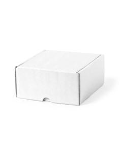 Caja presentación de cartón reciclado Riga pequeña blanco PERSONALIZABLE