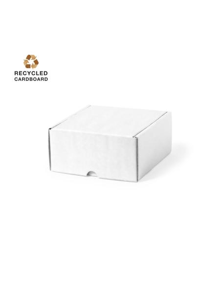 Caja presentación de cartón reciclado Riga pequeña blanco PERSONALIZABLE