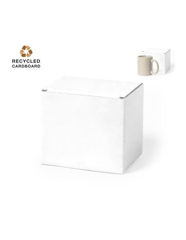 Caja presentación de cartón reciclado blanco Albury para tazas PERSONALIZABLE