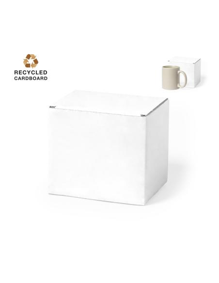 Caja presentación de cartón reciclado blanco Albury para tazas PERSONALIZABLE