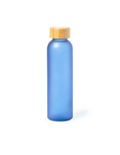 Botella de cristal esmerilado Bandung con tapa de bambú sin BPA colores 500ml PERSONALIZABLE