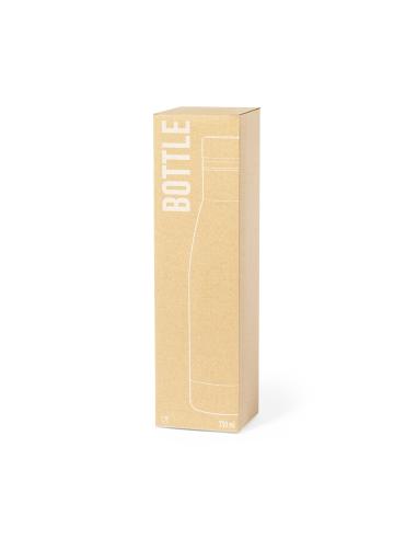 Botella agua de acero inoxidable Augusta acabado goma sin BPA 750ml PERSONALIZABLE
