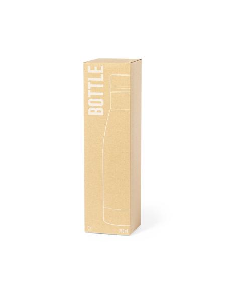 Botella agua de acero inoxidable Augusta acabado goma sin BPA 750ml PERSONALIZABLE